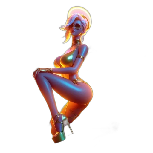 robot, dress, staff, concept art transparent PNG cut-out