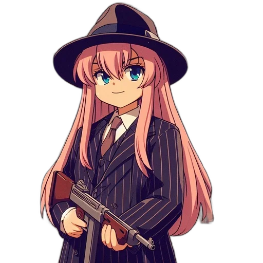 weapon, staff, hat, jacket transparent PNG cut-out