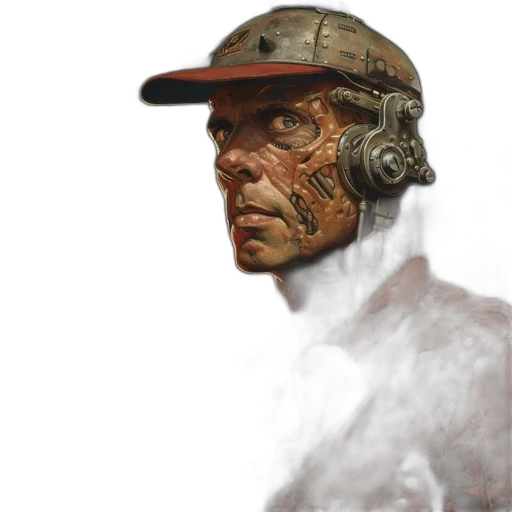 robot, face, mask, hat transparent PNG cut-out