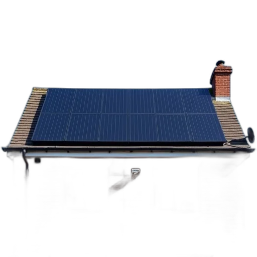 two-story, house, solar, panel transparent PNG cut-out