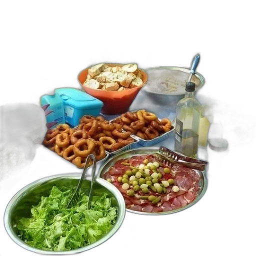 food, photorealistic, green, picnic transparent PNG cut-out