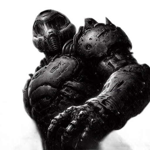 robot, mask, creature, weapon transparent PNG cut-out