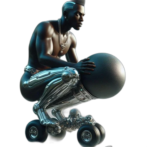 robot, car, 3d render, concept art transparent PNG cut-out