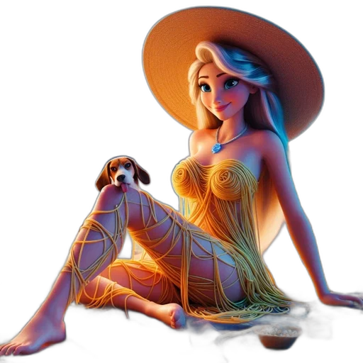 dress, hat, concept art, fantasy art transparent PNG cut-out