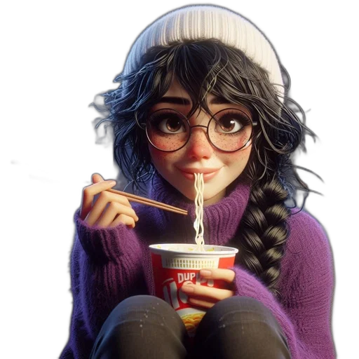 food, face, concept art, 3d render transparent PNG cut-out