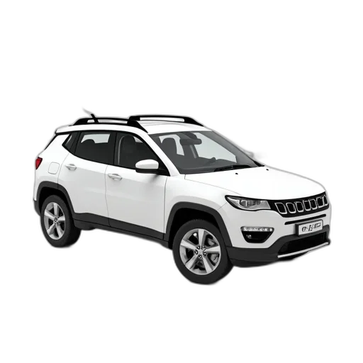 car, 3d render, white, compact transparent PNG cut-out