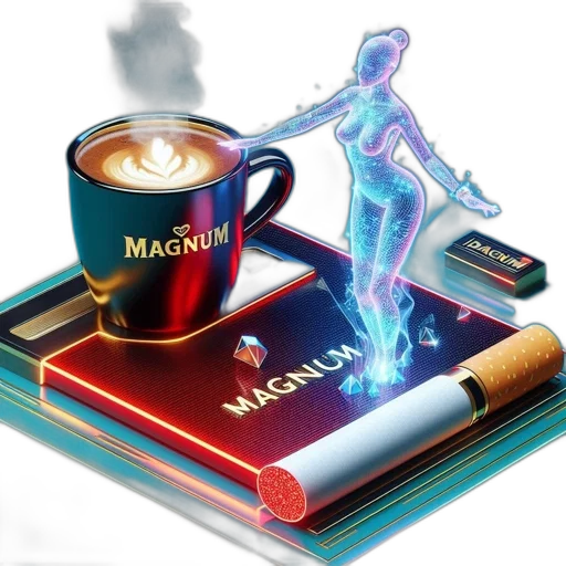 robot, vaporwave, cyberpunk, 3d render transparent PNG cut-out