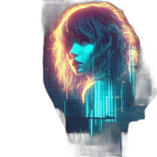 face, jacket, robot, hair transparent PNG cut-out