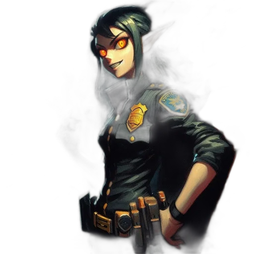 mask, jacket, staff, comic book art transparent PNG cut-out