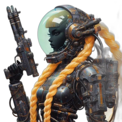 robot, weapon, staff, concept art transparent PNG cut-out