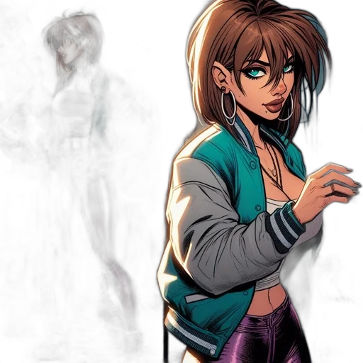 jacket, comic book art, concept art, fantasy art transparent PNG cut-out