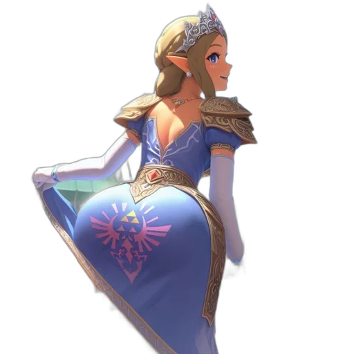 dress, crown, sword, staff transparent PNG cut-out