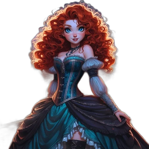dress, fantasy art, concept art, comic book art transparent PNG cut-out
