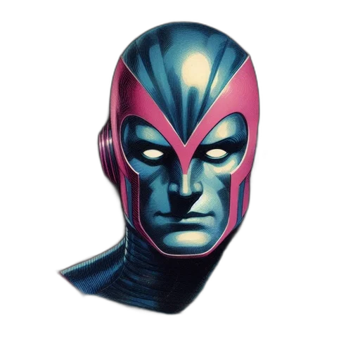 mask, face, robot, comic book art transparent PNG cut-out