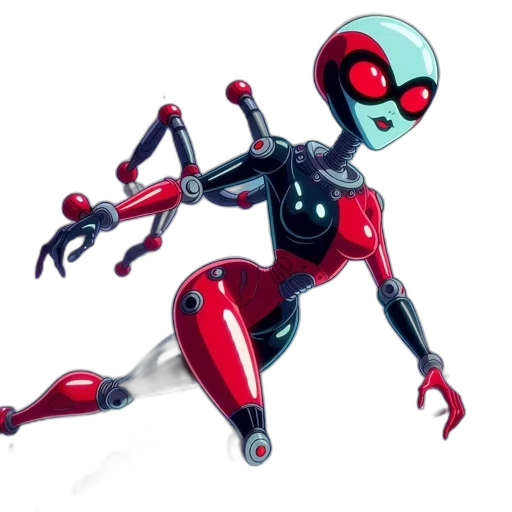 robot, concept art, 3d render, comic book art transparent PNG cut-out