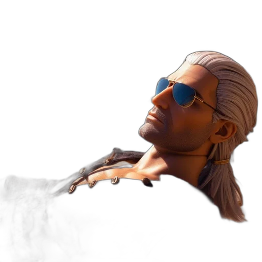 face, staff, jacket, hair transparent PNG cut-out