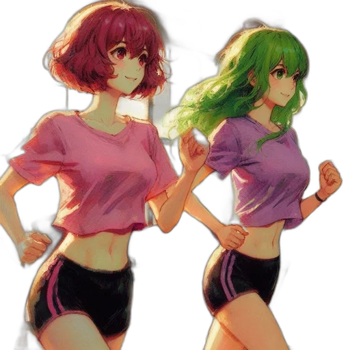 watercolor, anime, pixel art, concept art transparent PNG cut-out