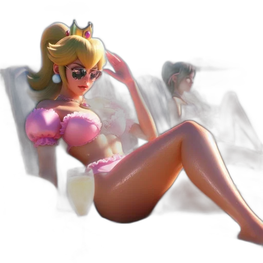 crown, dress, concept art, 3d render transparent PNG cut-out