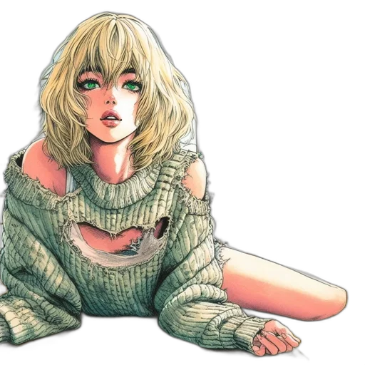 jacket, dress, hair, face transparent PNG cut-out