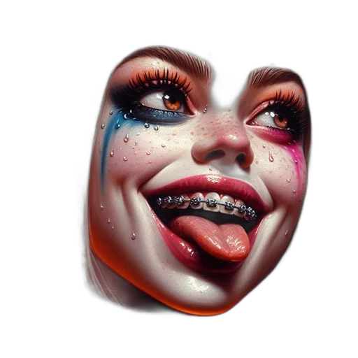 face, mask, creature, photorealistic transparent PNG cut-out