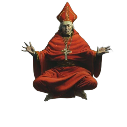 crown, staff, hat, creature transparent PNG cut-out