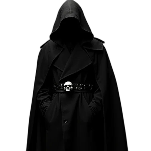jacket, staff, mask, umbrella transparent PNG cut-out