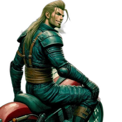 jacket, hair, weapon, sword transparent PNG cut-out