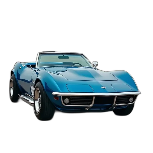 car, 3d render, photorealistic, 1970 transparent PNG cut-out