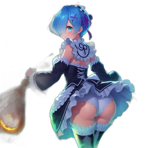 dress, robot, staff, weapon transparent PNG cut-out