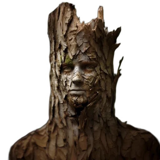 tree, face, mask, creature transparent PNG cut-out