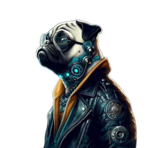 mask, jacket, robot, animal transparent PNG cut-out