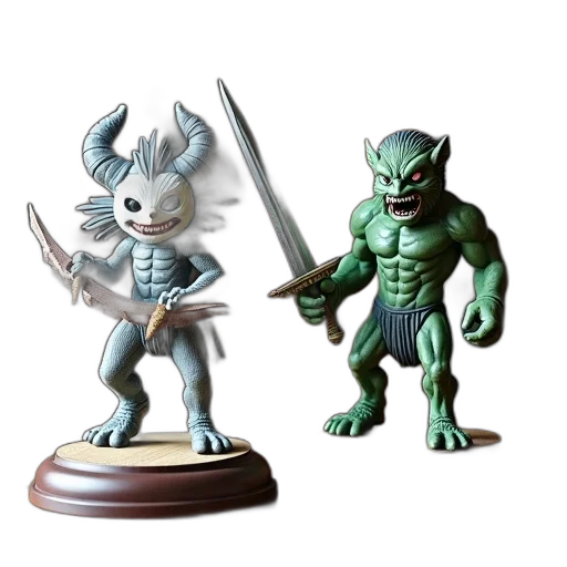 concept art, 3d render, fantasy art, two transparent PNG cut-out