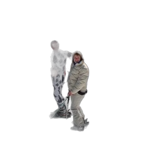 jacket, robot, staff, creature transparent PNG cut-out