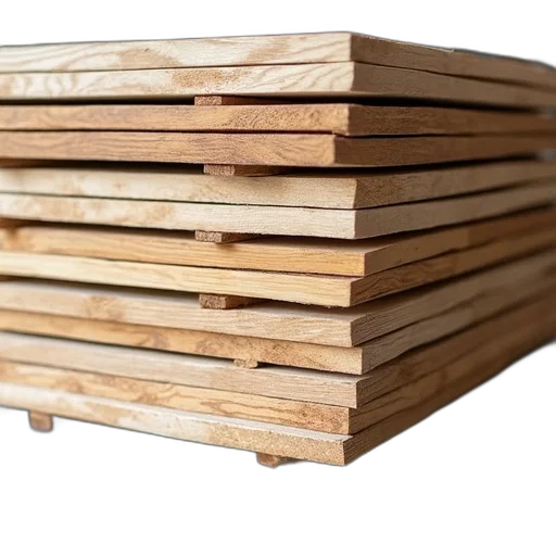 furniture, 3d render, stack, wooden transparent PNG cut-out