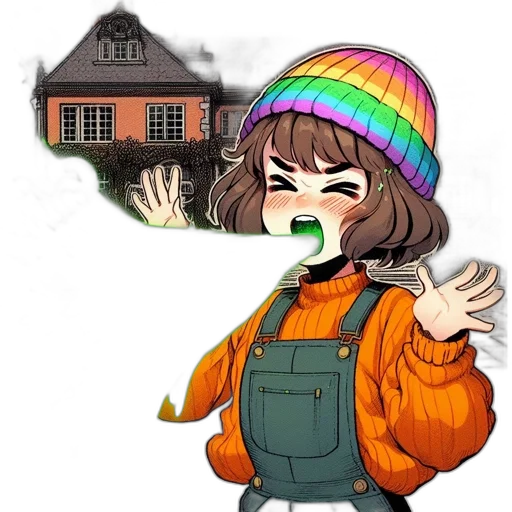 hat, jacket, mask, creature transparent PNG cut-out