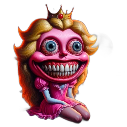 creature, crown, face, dress transparent PNG cut-out