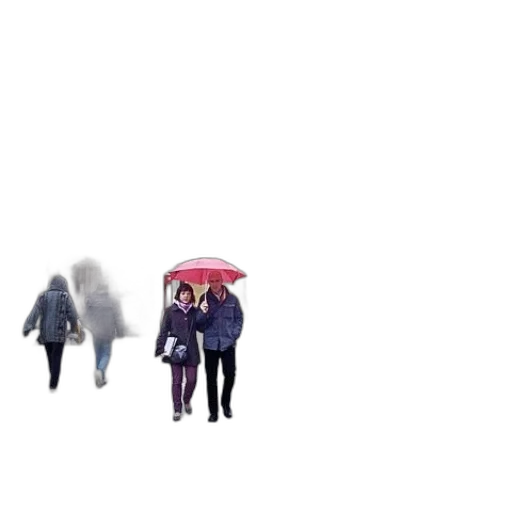 umbrella, jacket, mask, staff transparent PNG cut-out