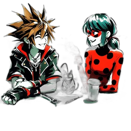 concept art, pixel art, anime, comic book art transparent PNG cut-out