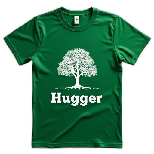 tree, green, t-shirt, white transparent PNG cut-out