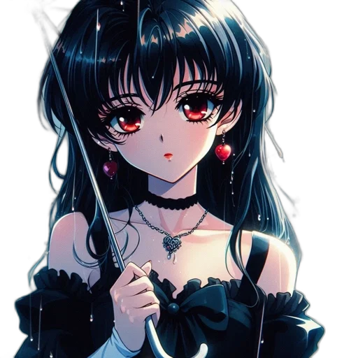 dress, staff, jewelry, face transparent PNG cut-out