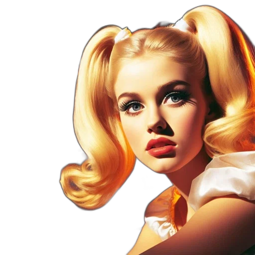 hair, face, dress, crown transparent PNG cut-out
