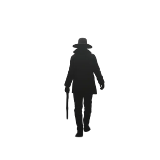 hat, staff, jacket, weapon transparent PNG cut-out