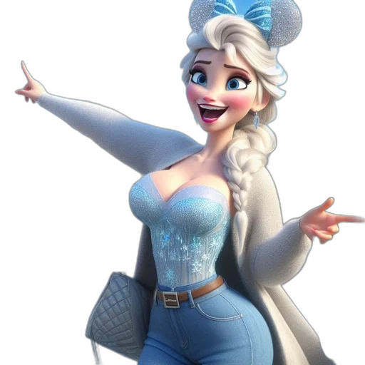 dress, jacket, crown, staff transparent PNG cut-out
