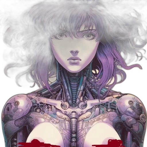 robot, cyberpunk, comic book art, fantasy art transparent PNG cut-out