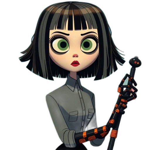 staff, robot, weapon, creature transparent PNG cut-out