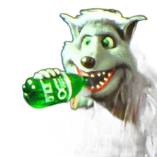 bottle, animal, creature, dragon transparent PNG cut-out