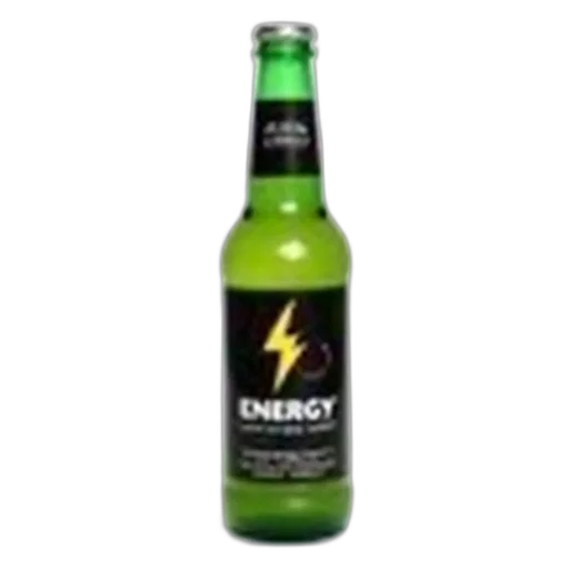 bottle, green, black, label transparent PNG cut-out