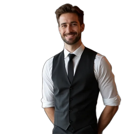 staff, jacket, face, furniture transparent PNG cut-out