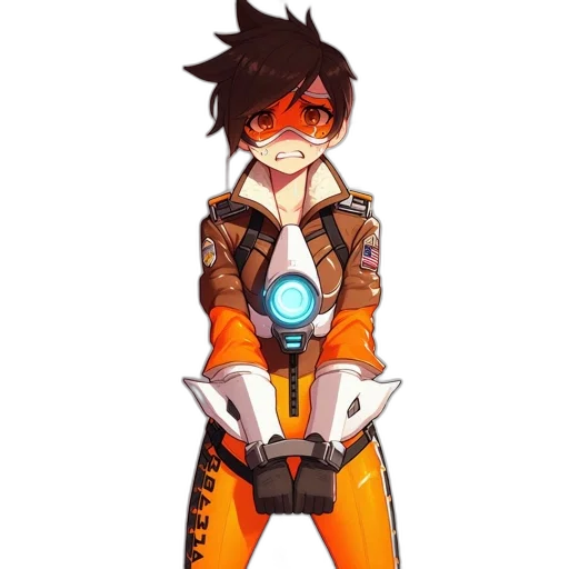 robot, jacket, staff, weapon transparent PNG cut-out