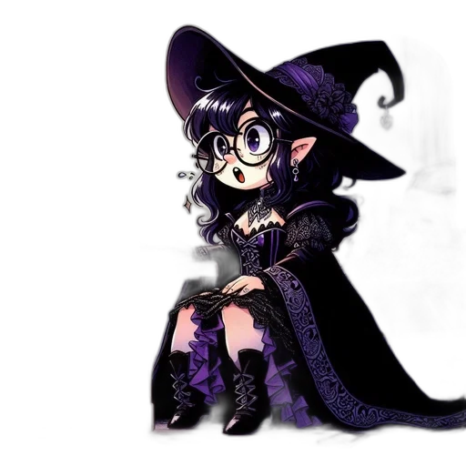 staff, hat, dress, concept art transparent PNG cut-out